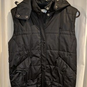 Lacoste Womens Puffer Vest with hood sz 40